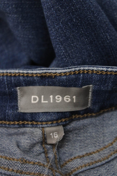 DL1961 Girls Cotton Chloe Skinny Ripped Ankle Jeans Blue Size 16
