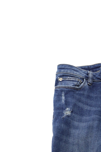 DL1961 Girls Cotton Zippered Mid-Rise Skinny Jeans Blue Size 16