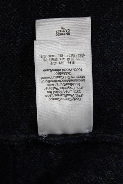 DKNY Womens Sweater Dress Gray Floral Long Sleeve Size M