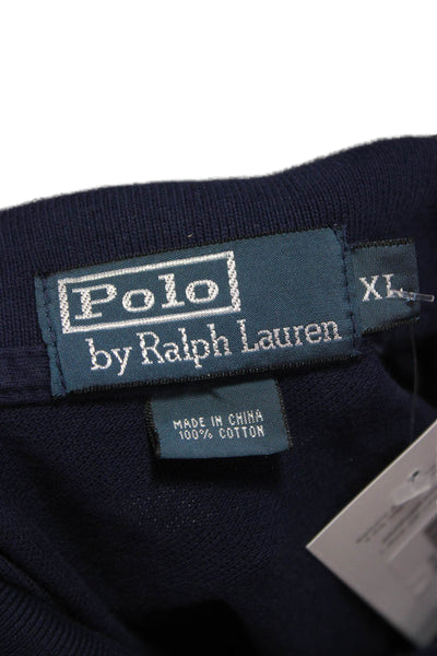 Polo Ralph Lauren Mens Polo Shirt Blue 100% Cotton Collared Size XL