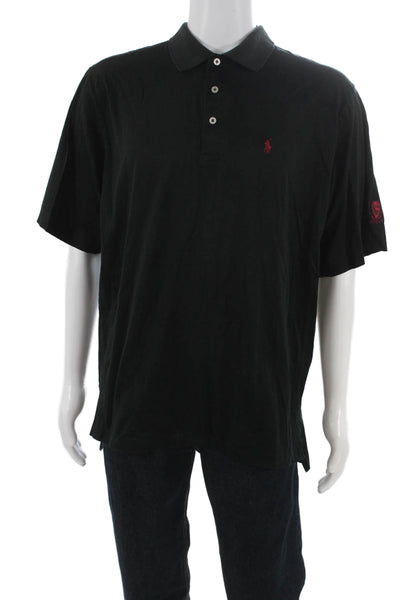 Polo Golf Ralph Lauren Mens Polo T-Shirt Black Pima Cotton Short Sleeve Size L