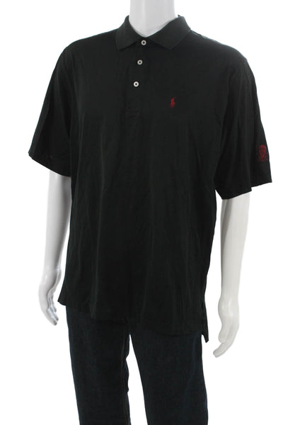 Polo Golf Ralph Lauren Mens Polo T-Shirt Black Pima Cotton Short Sleeve Size L
