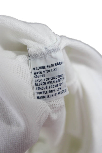 Polo Ralph Lauren Mens Polo T-Shirt White Solid Cotton Short Sleeve Size 2XL