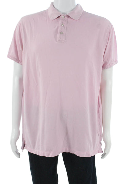 Bonobos Mens Polo T-Shirt Pink Cotton Collared Short Sleeve Size XL