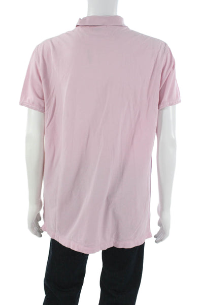 Bonobos Mens Polo T-Shirt Pink Cotton Collared Short Sleeve Size XL