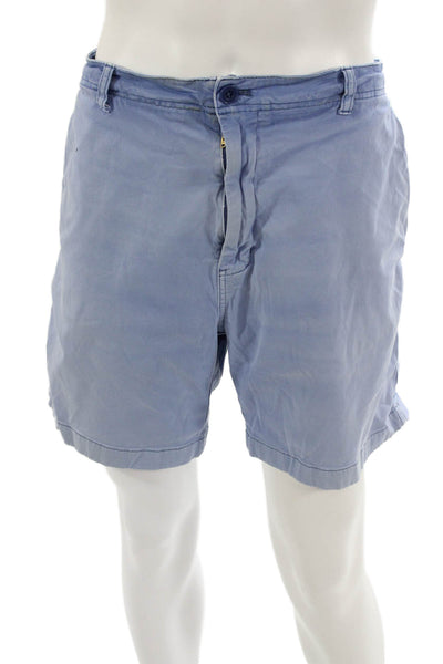 Vineyard Vines Mens Chino Shorts Blue Cotton Solid Button Size 40