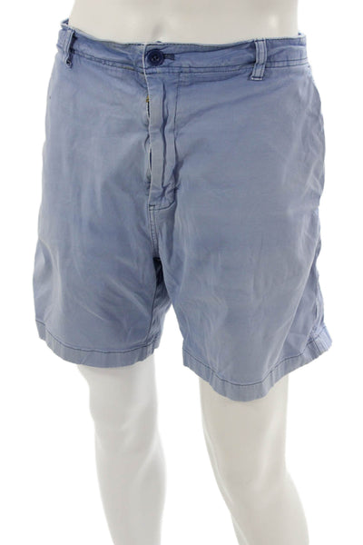 Vineyard Vines Mens Chino Shorts Blue Cotton Solid Button Size 40