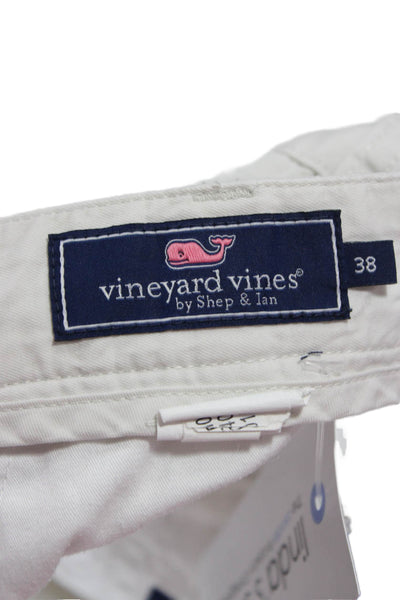 Vineyard Vines Mens Chino Shorts Beige Cotton Button Size 38