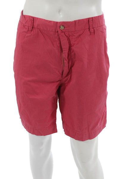 Polo Ralph Lauren Mens Red Cotton Chino Shorts Button Closure Size 40