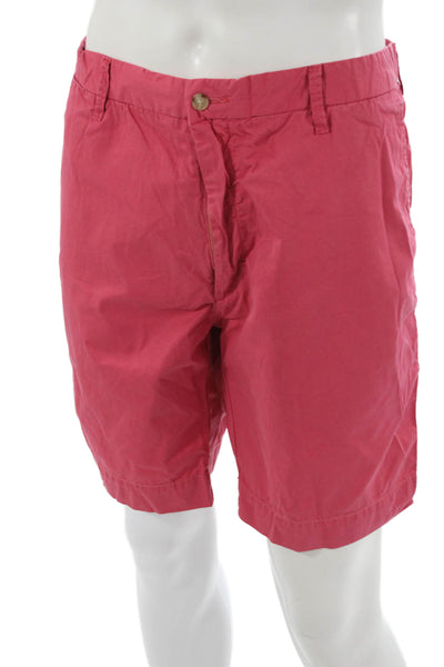 Polo Ralph Lauren Mens Red Cotton Chino Shorts Button Closure Size 40