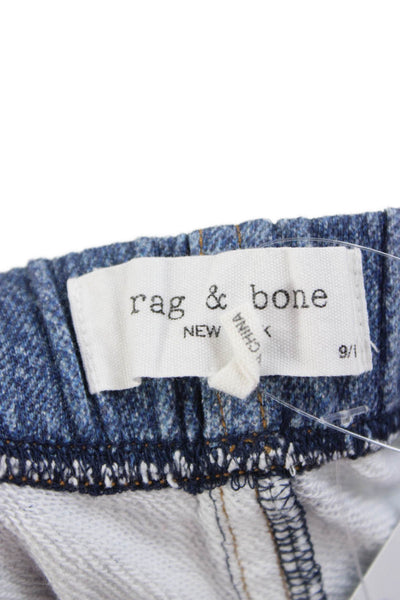 Rag & Bone Girls Elastic Waist Straight Leg Pants Blue Size 9/10
