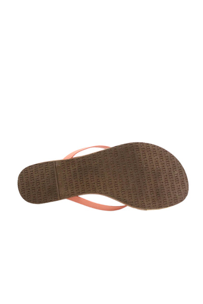 TKEES Women's T-Strap Colorblock Flip Flop Sandals Size 5