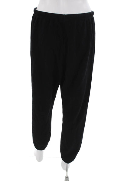 Perfect White Tee Womens Sweatpants Black 100% Cotton Pull On Size M