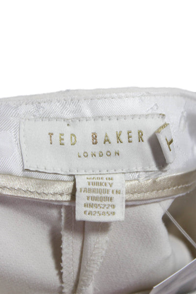 Ted Baker London Women Cropped Beige Pants Zip Size 28