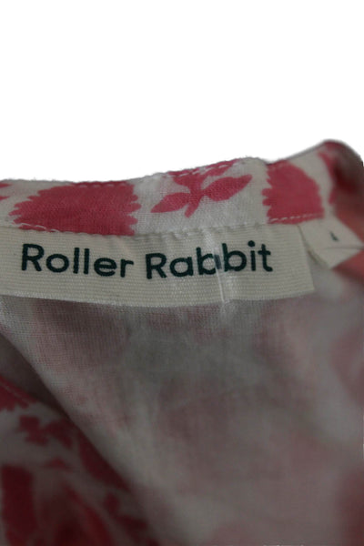 Roller Rabbit Girls Cotton Floral Tassel Detail Short Sleeve Dress Pink Size 4
