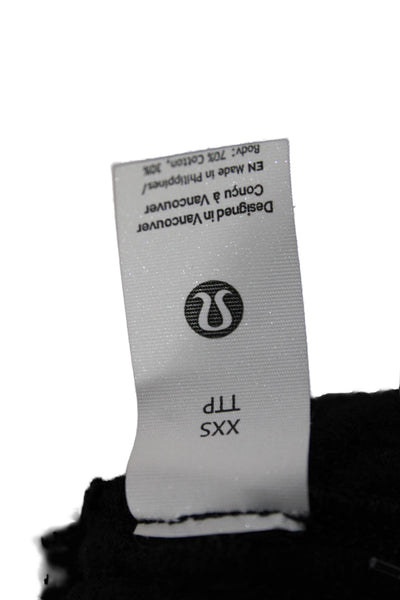 Lululemon Womens Black Cotton Pull On Sweatpants Size 2XS