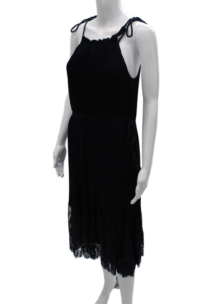 Whistles Womens Black Halter Sundress Full Length Polyester Pullover Size 4