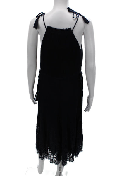 Whistles Womens Black Halter Sundress Full Length Polyester Pullover Size 4