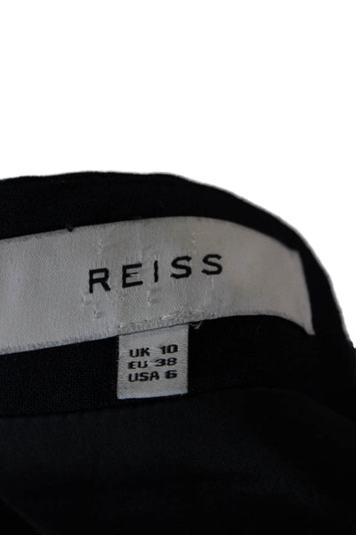 Reiss Women Straight Pencil Wool Skirt Blue Knee Length Zip Size 6