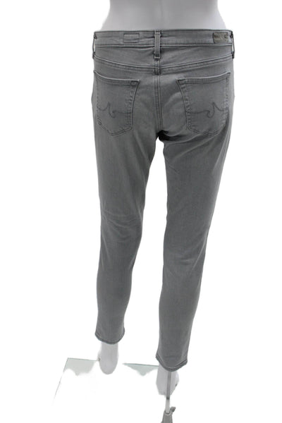 AG Adriano Goldschmied Womens Skinny Gray Jeans Rayon Mid Rise Size 27