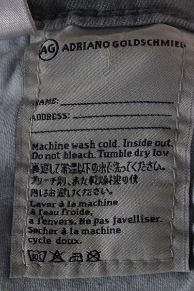 AG Adriano Goldschmied Womens Skinny Gray Jeans Rayon Mid Rise Size 27