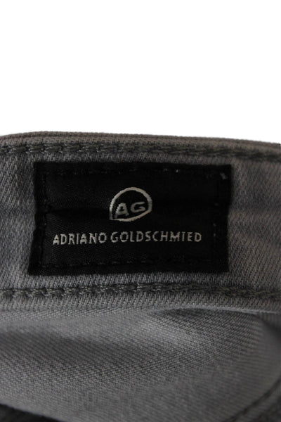 AG Adriano Goldschmied Womens Skinny Gray Jeans Rayon Mid Rise Size 27