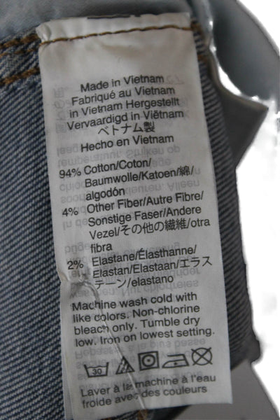 Madewell Women Ankle Jeans Blue High Rise Cotton Button Inseam 23 Size 25