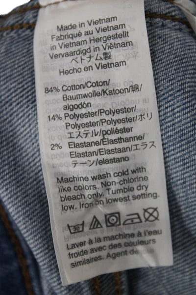 Madewell Women Skinny Jeans Blue High Rise Button Inseam 23 Size 25