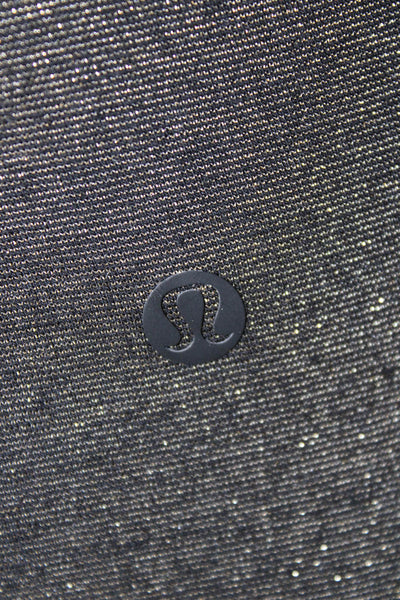 Lululemon Women Basic T-Shirt Black Nylon Crew Neck Short Sleeve Size S