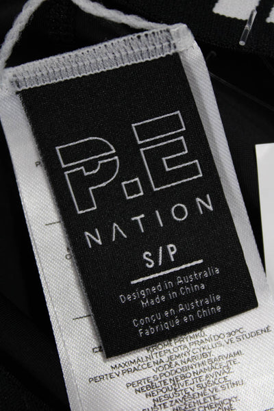 PE Nation Womens Athletic Black Recycled Polyester Solid Shorts Size S