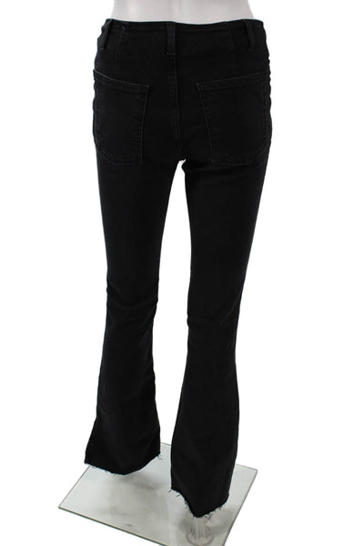We The Free Women Black Flared Jeans Mid Rise Cotton Blend Size 26