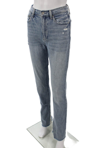 Pistola Womens Straight Blue Jeans Mid Rise Button Cotton Blend Size 25