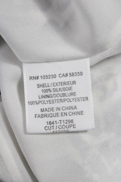 Joie Womens White Silk Basic Tank Sleeveless Round Neck Size M