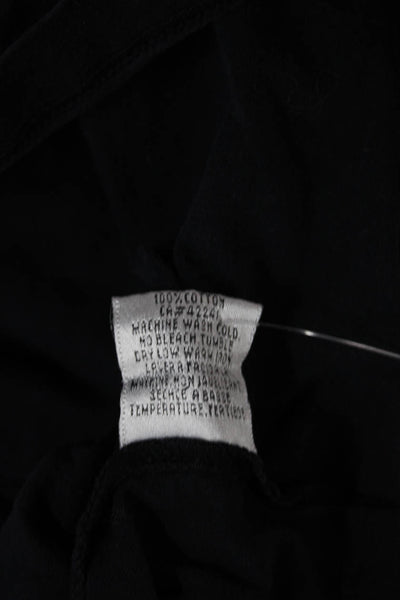 Velvet Man Mens Black Cotton Crew Neck Long Sleeve T-Shirt Size XL
