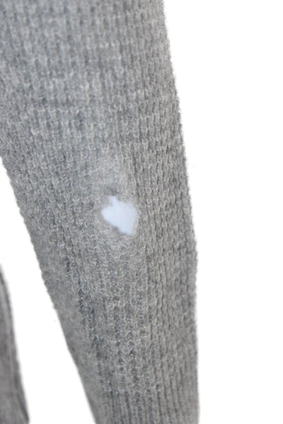White + Warren Women Cashmere Pullover Sweater Gray Crewneck Long Sleeve Size L