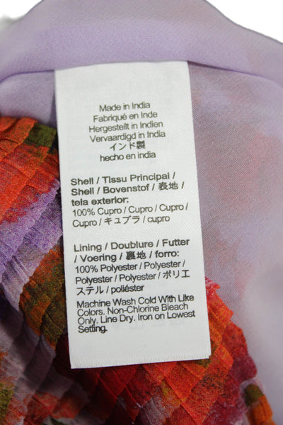 J Crew Womens Wrap Skirt Floral Multicolor Cupro Midi Zip Size M