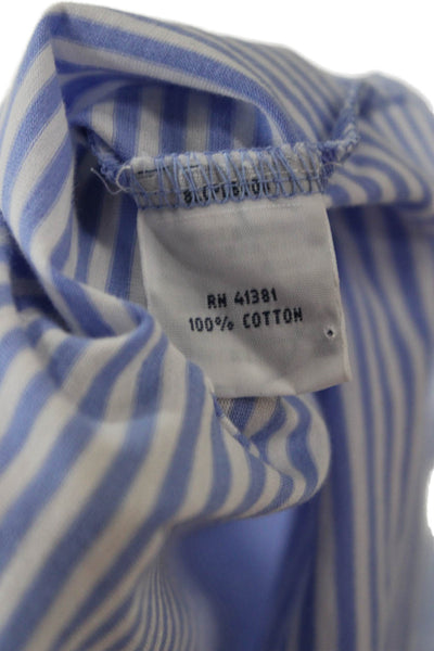 Polo Ralph Lauren Mens Striped Collared Button-Down Shirt Blue Size XL