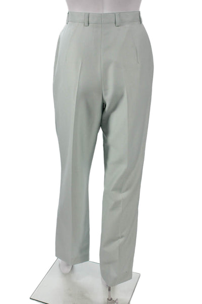 Escada Women Green Wool Dress Pants Button Size 36