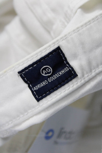 AG Adriano Goldschmied Womens Skinny White Jeans Mid Rise Cotton Blend Size 26
