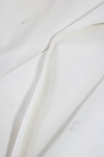 Tibi Womens Wrap Skirt White Cotton Zip Knee Length Size 0