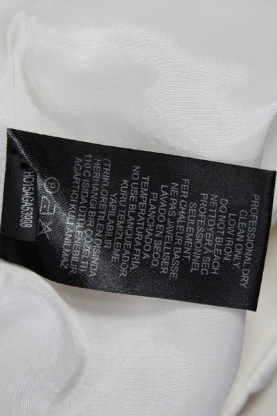 Tibi Womens Wrap Skirt White Cotton Zip Knee Length Size 0