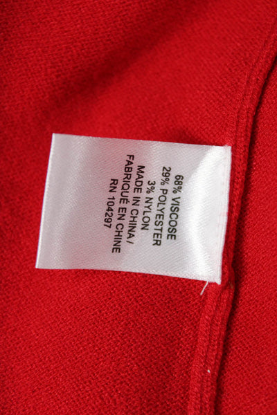 Milly Womens Fit & Flare Sleeveless Red Viscose Dress Size M