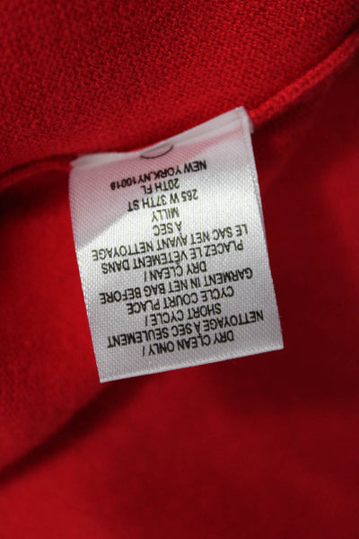 Milly Womens Fit & Flare Sleeveless Red Viscose Dress Size M
