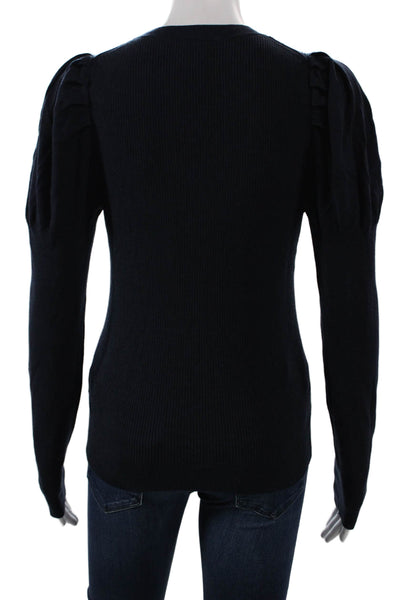J Crew Womens Pullover Sweater Blue Crew Neck Long Sleeve Size S