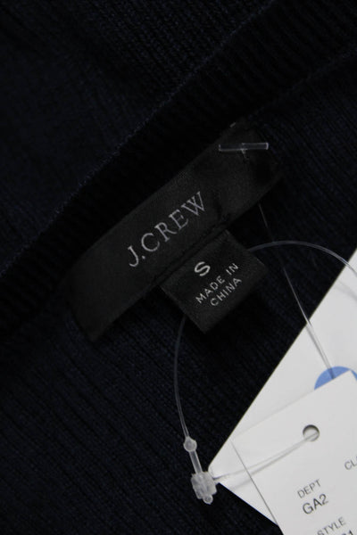J Crew Womens Pullover Sweater Blue Crew Neck Long Sleeve Size S