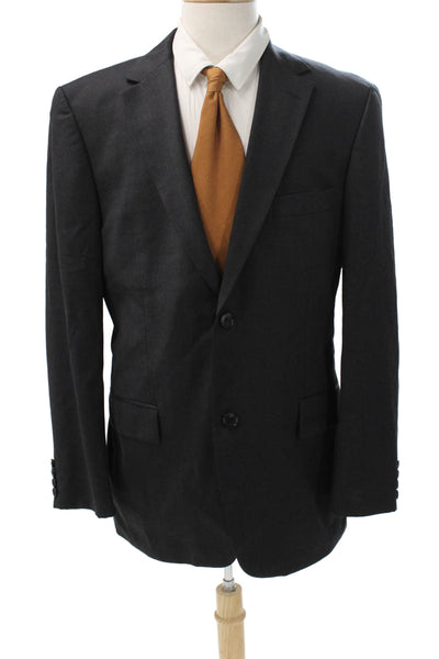 Boss Hugo Boss Mens Gray Cupro Blazer Size 40