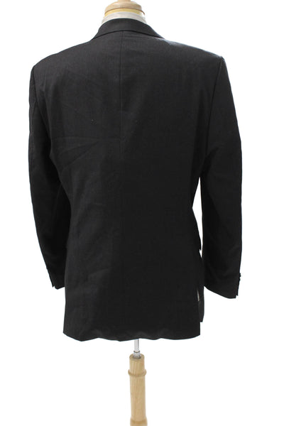 Boss Hugo Boss Mens Gray Cupro Blazer Size 40