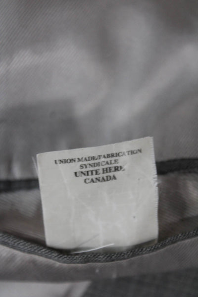 Jack Victor Mens Blazer Gray Wool Check Button Size 42