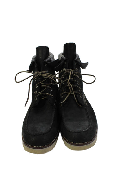 Wolverine Mens Leather Lace Up Snow Ankle Boots Black Size 13 Medium