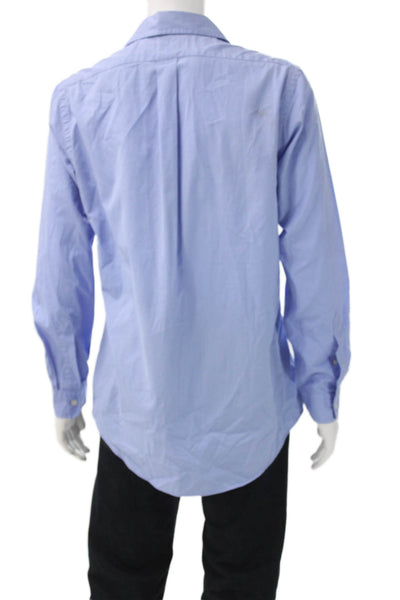 Ralph Lauren Blue Label Mens Custom Fit Button Down Shirt Blue Size Large